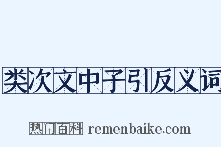 类次文中子引反义词是什么意思的图片